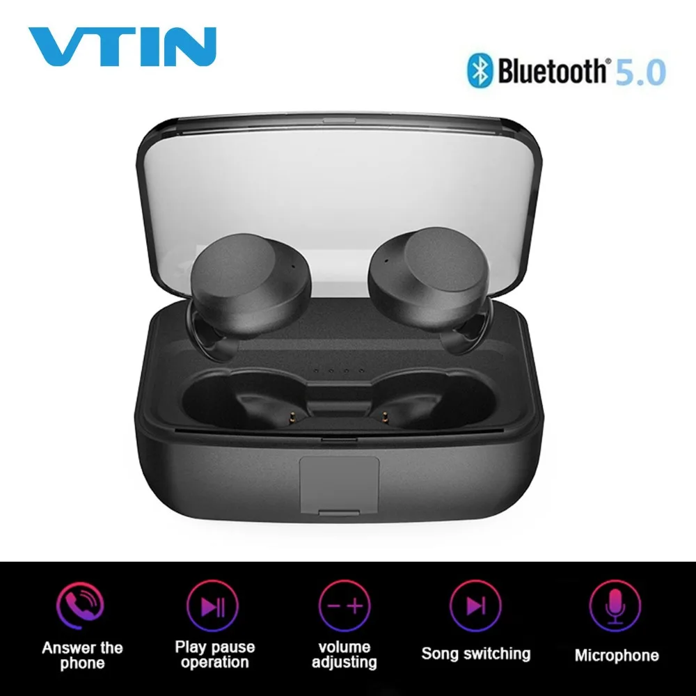 TWS беспроводная гарнитура Mini Bluetooth 5 0 наушники IPX8 водонепроницаемые с