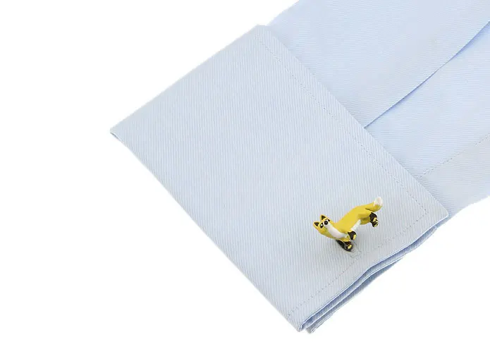 Запонки мужские черные с изображением животных | Украшения и аксессуары