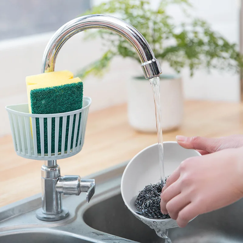 Простые кухонные принадлежности раковина пластиковая подвесная корзина