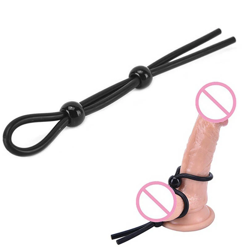 Новый мужской силиконовый замок веревка резьба кольцо с задержкой