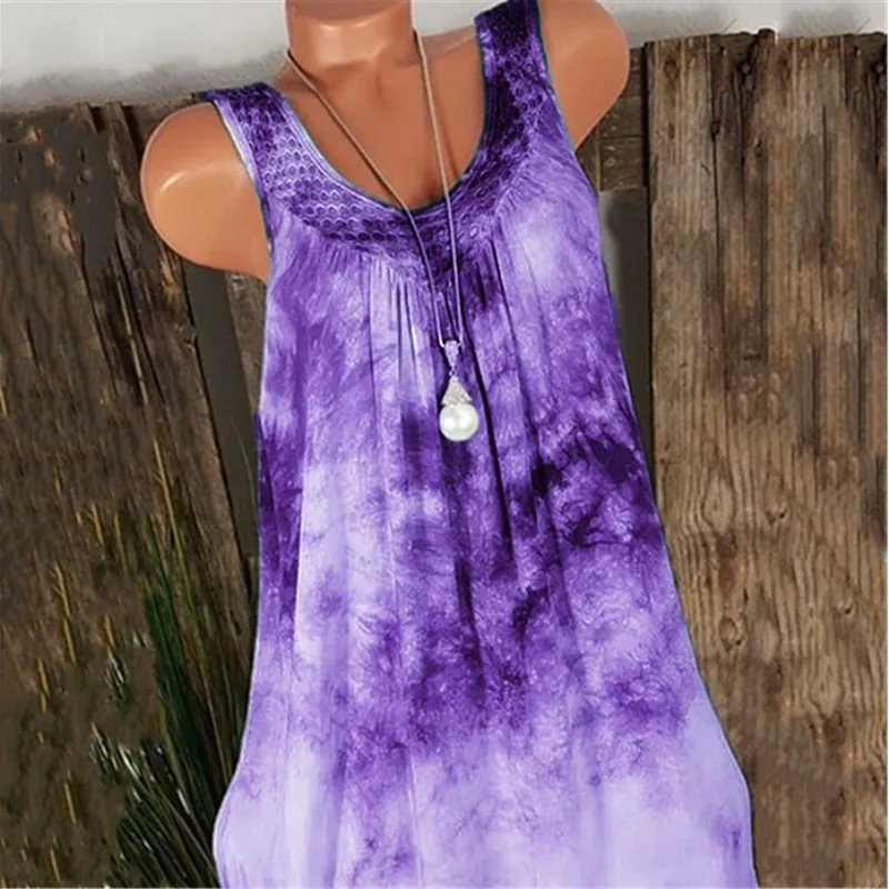 Платье Tie Dye Plus Летнее мини платье на бретельках для женщин размеры Xxxl Xxxxl Xxxxxl
