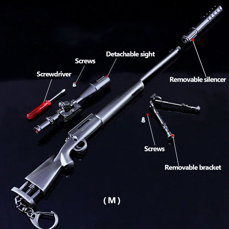 PIP игры винтовка пистолет M24 снайперская Playerunknown's боя брелок сплав оружие