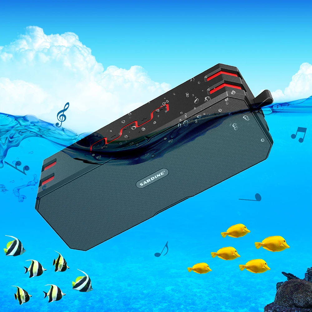 Оригинал Сардины F4 Большой Мощности 12 Вт Портативный беспроводной Bluetooth Спикер