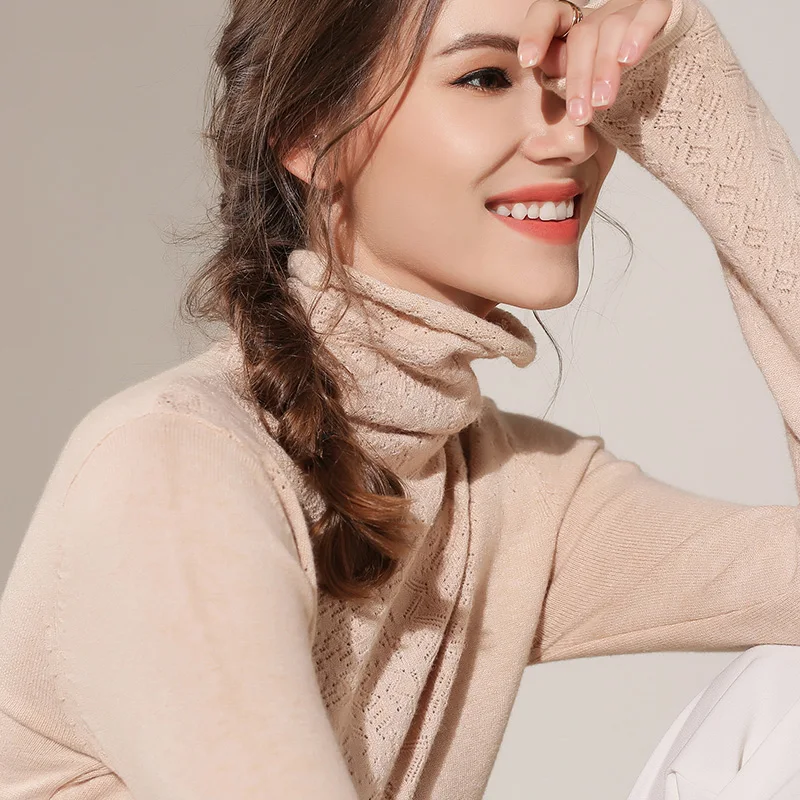 sweaters women winter 2019 Cashmere sweater clothes turtleneck Hollow ladies knitting pullovers | Женская одежда