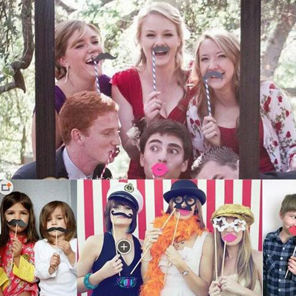 58 шт./компл. новый дизайн цветные забавные Свадебные украшения с губами реквизит