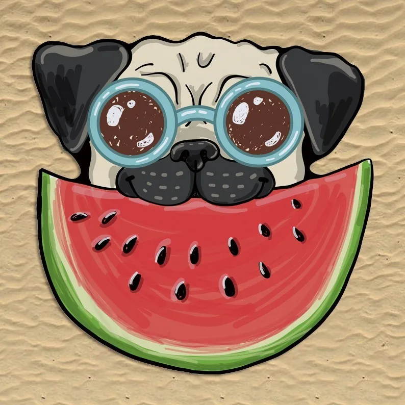 Собака Единорог пончик пиццы арбуз мультфильм круглый пляжное полотенце из