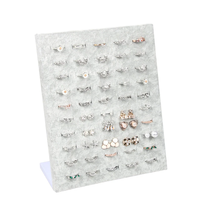 

Velvet Ring Display Holder Stand for Store 50 Seat for Rings Storage Jewelry Display Wall Jewellry Organizer Rack