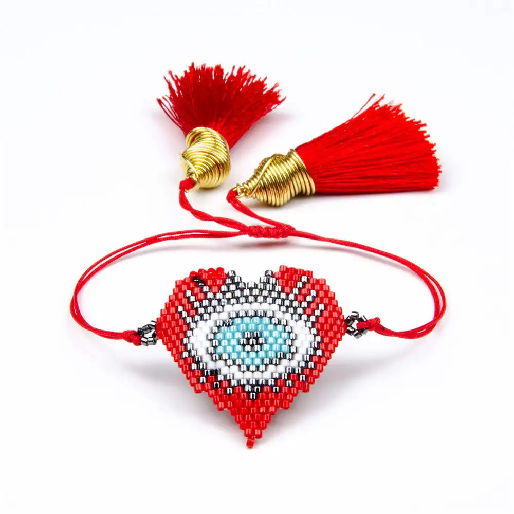 Shinus сглаза браслет для женщин Perles MIYUKI браслет ювелирные изделия Lucky Eye Pulseras Mujer Лето ручной работы свадебный подарок