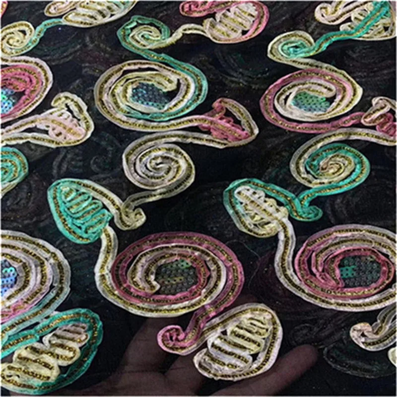 Нигерийские французские кружевные ткани 2019 красные пайетки африканский тюль