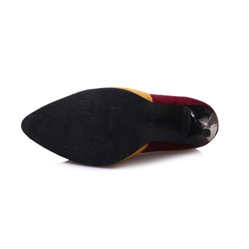 2017 новый дизайн женщины насосы замши женская обувь с каблуками мелкая рот