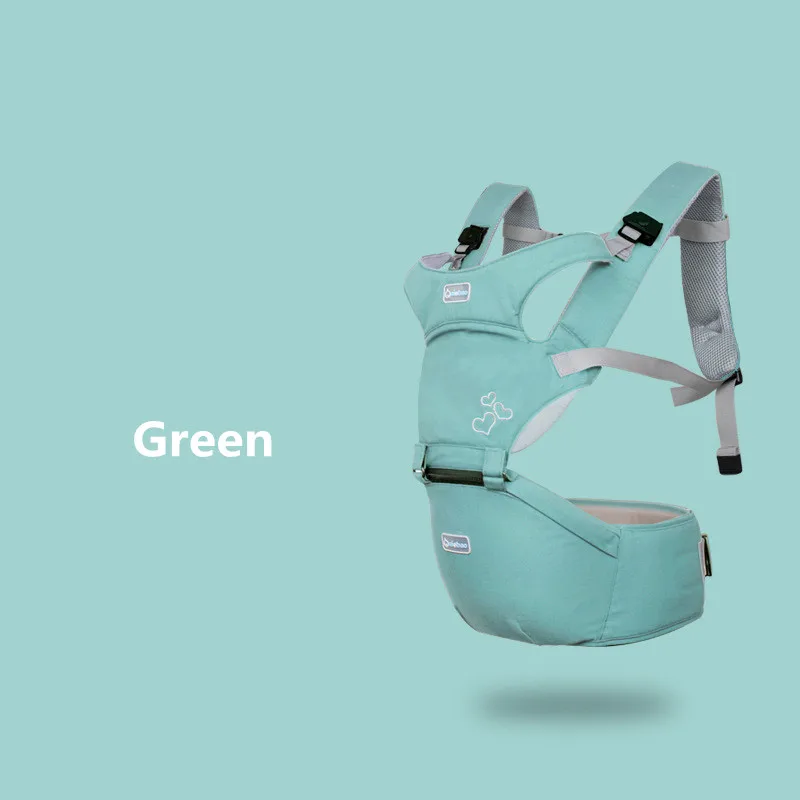 Green baby carrier Эргорюкзак Перевозчик Рюкзак Hipseat слинг фронтальная эргономичный кенгуру слинг для новорожденных для ребенка 0-36 M - Цвет: Green baby carrier