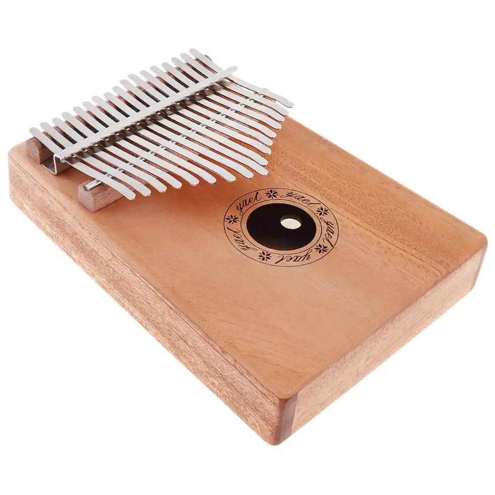 

Slade 17 Key Kalimba Solid Mahogany Thumb Piano Mbira Natural Mini Keyboard Instrument with 7pcs Accessories