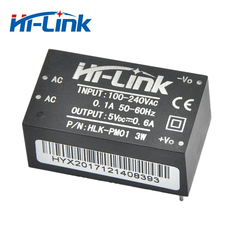 5 штук в партии AC-DC 90-264V 5V 3W мини модуль источника питания с Hi-Link HLK-PM01