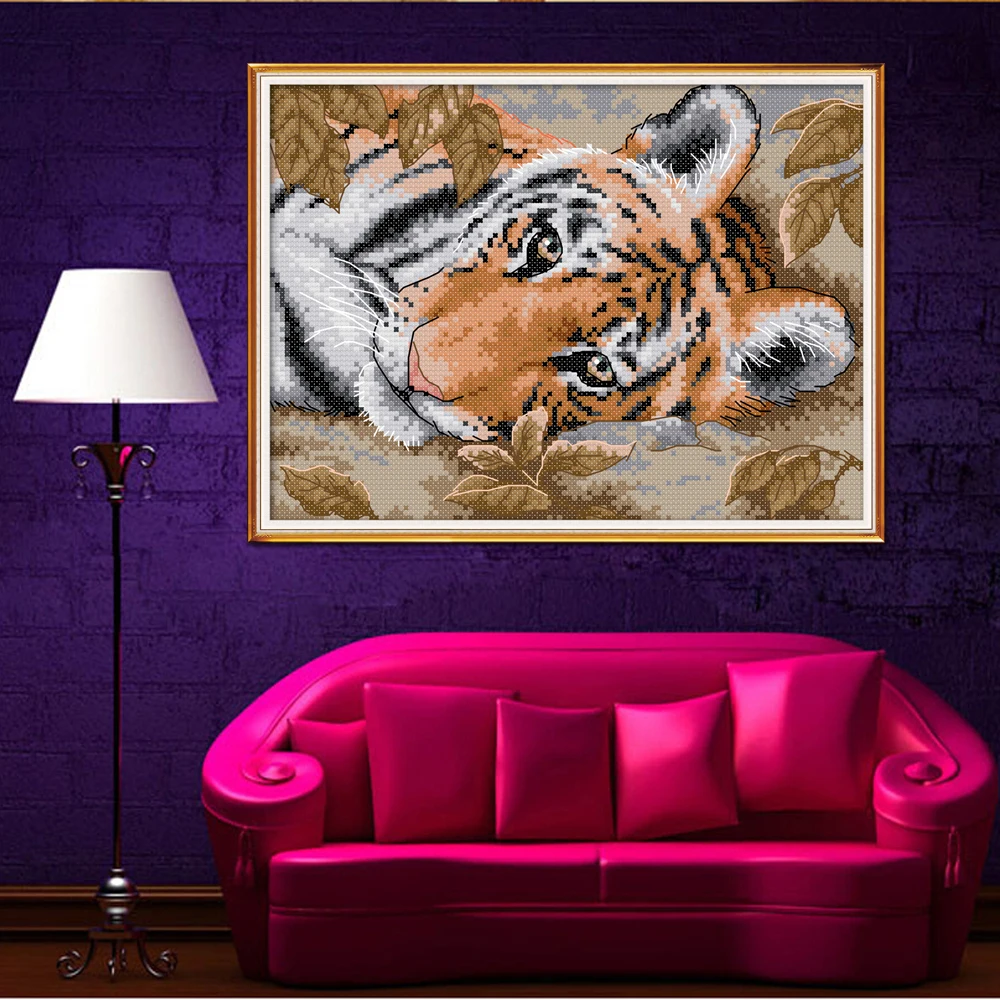 Набор для вышивки крестиком Joy Sunday Tiger Craft DA244 14CT 11CT| |