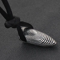 men bullet necklace hip hop jewelry stainless steel pendant with black rope chain necklaces