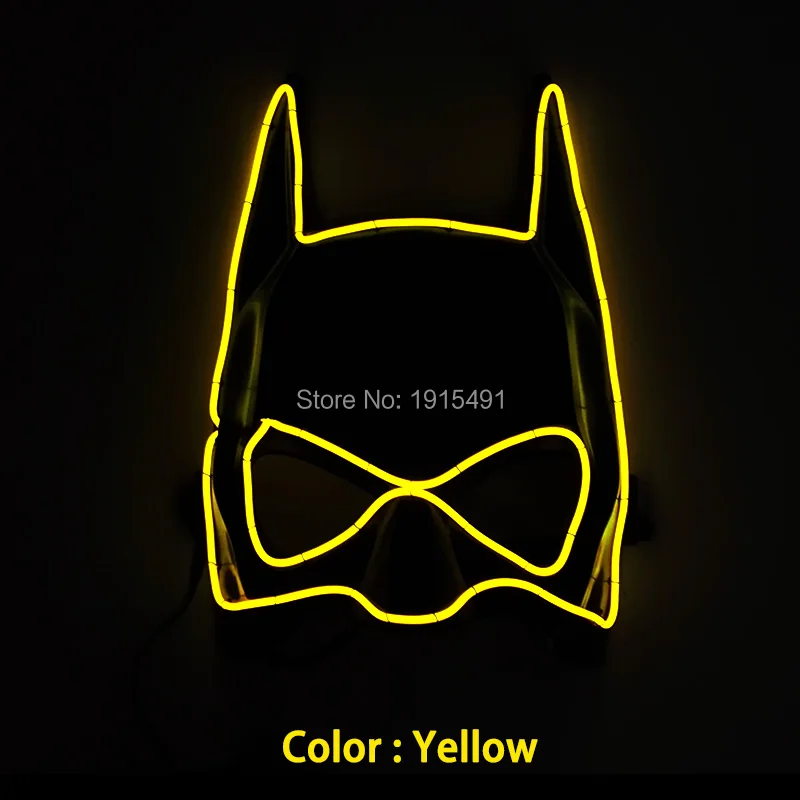Лидер продаж оптовая продажа 5 шт./лот светящаяся маска с Бэтменом полулицевая EL