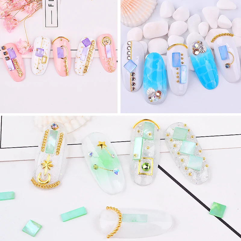 10 шт. разноцветные раздавленные морские хлопья натуральные камни из ракушек