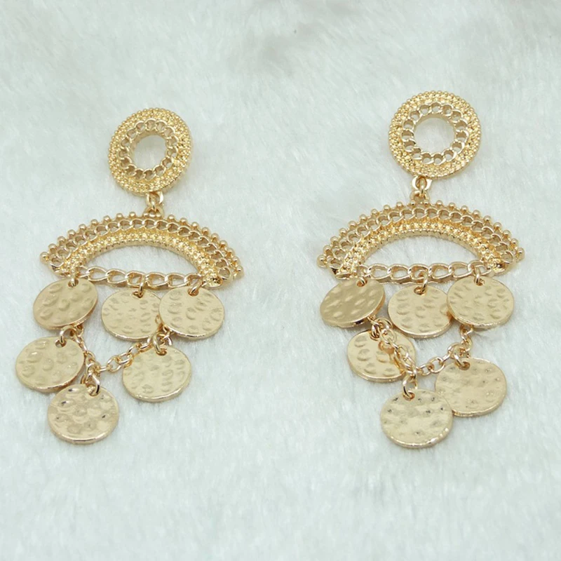 Женские серьги-подвески в стиле бохо Винтажные серьги с цветком и кристаллами