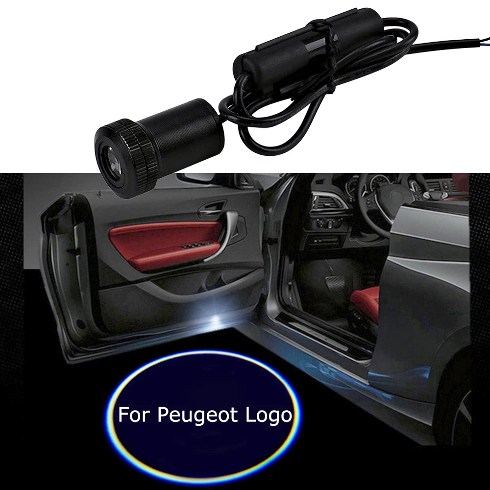 

1-10 Pair For Peugeot Logo Door Light Laser Projector LED For 107 108 206 207 208 301 307 308 407 508 607 RCZ 3008 Car Styling