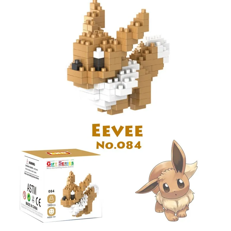 LNO оптовые продажи 144 шт. kawaii аниме фигурки японские животные алмаз пластиковый куб diy строительные кирпичи развивающие игрушки для детей