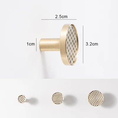 1pcs-M Минималистичная ручка для шкафа простая модная латунная мраморная ручка для ящика Мебельная фурнитура Ручка настенный крючок - Цвет: 1pcs-M