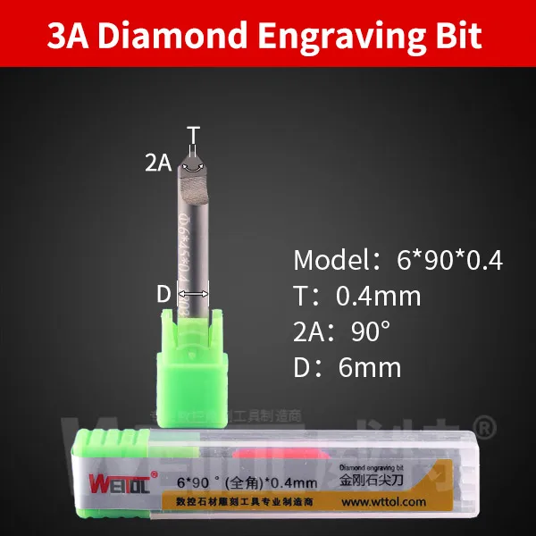 

WeiTol 3A алмазные гравировальные биты 6 мм