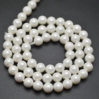 6mm 8mm 10mm white shell pearl round loose beads fashion jewelry making supplies