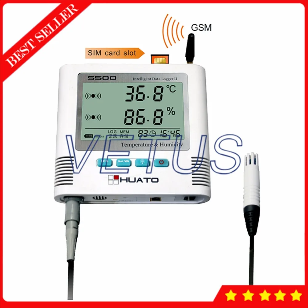 Термо-гигрометр USB-регистратор данных температуры и влажности GSM с монитором 3
