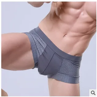 Летние крутые сетчатые мужские трусы из бамбукового волокна нижнее белье