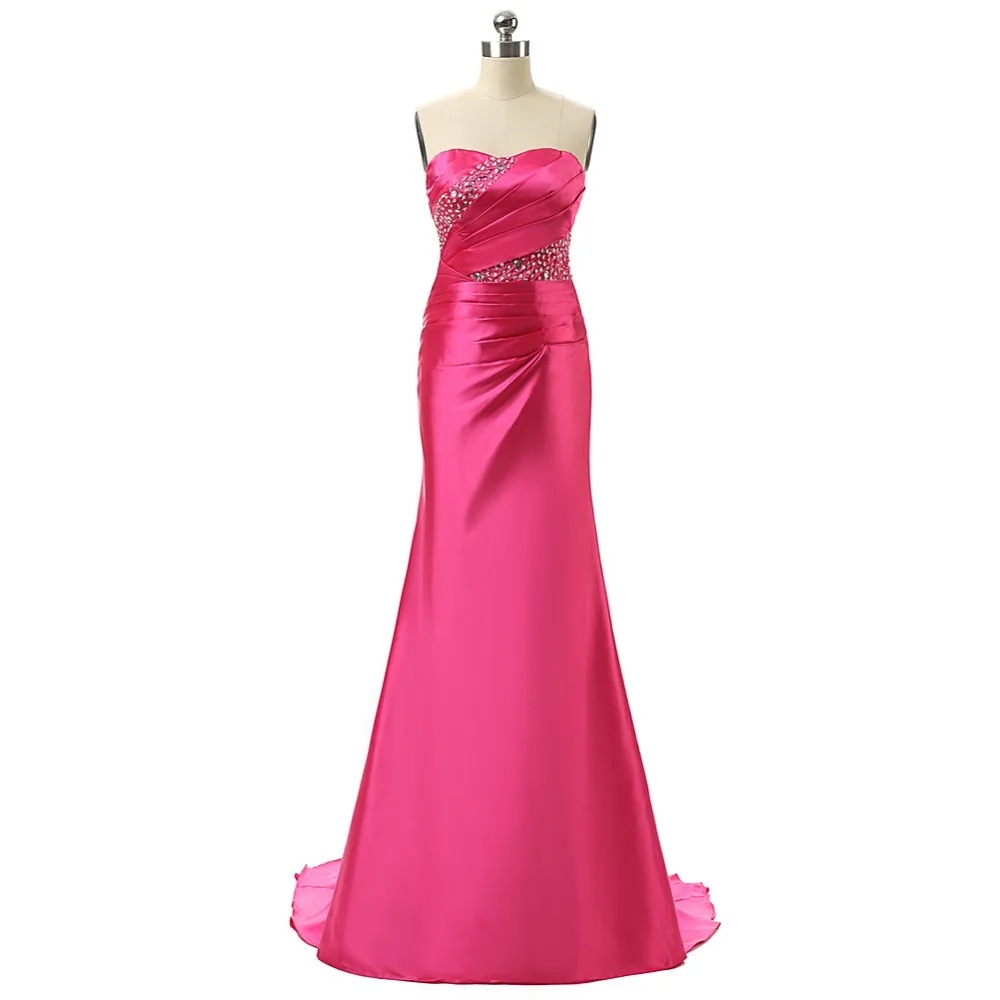 Ruthshen Дешевые Новые длинные серебряные платья русалки без бретелек с бисером для