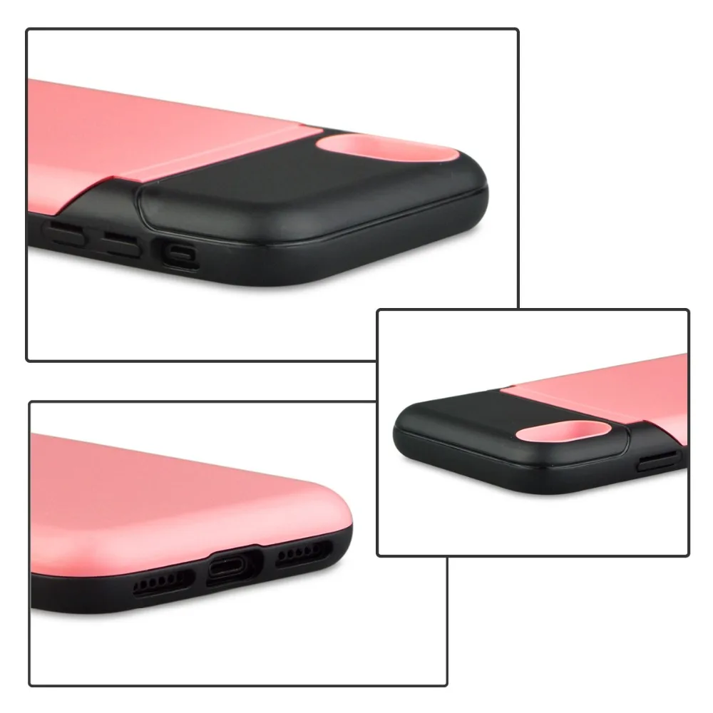 VRSDES Case for iPhone 7 8 7plus 8plus Credit Card Flip Mirror Wallet Women Makeup Cover For iphone X 6s Plus |