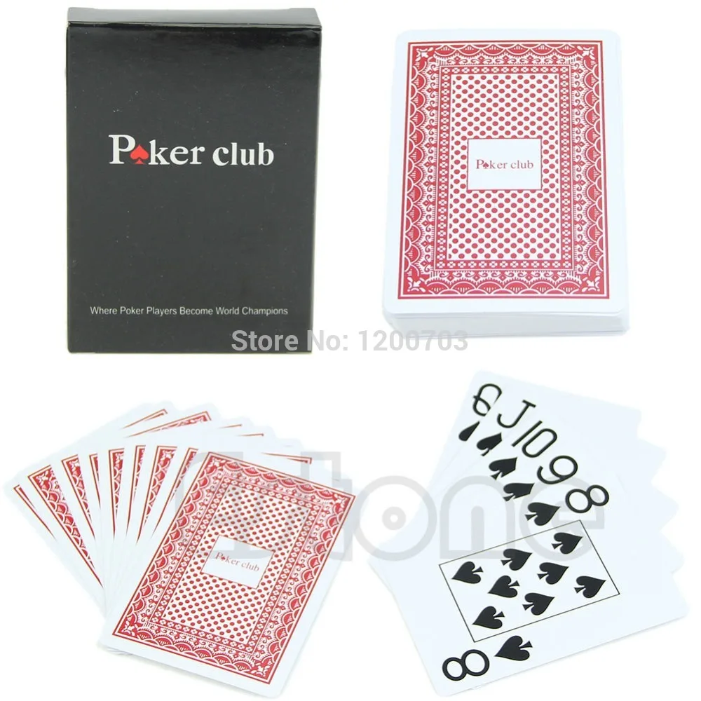 1 * Новый покер красный 100% пластик Техасский размер игральные карты|playing cards|size playing