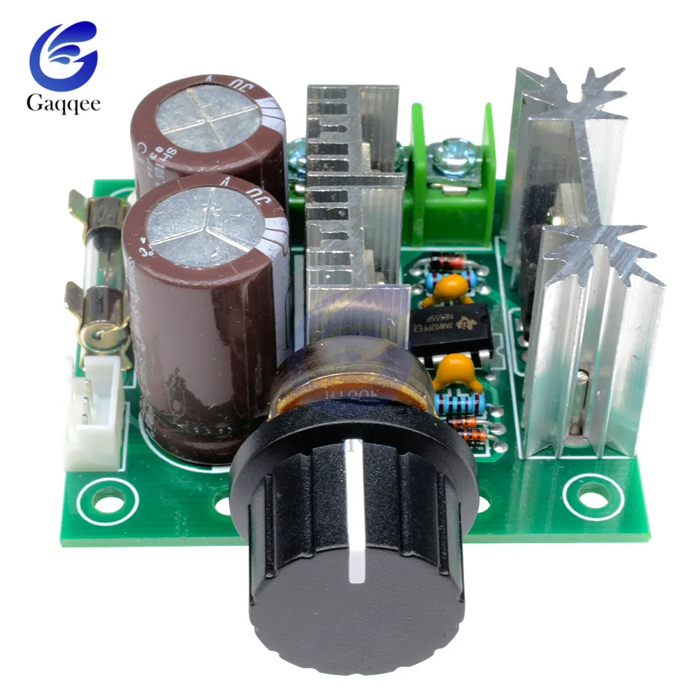 DC 12V 24V 30V 40 13 кГц режимы Auto, PWM двигатель постоянного тока Скорость регулятор управляющий переключатель регулятора скорости 10A с алюминиевой крышкой, 50В 1000 мкФ 0,01-400 W 12 V-40 V