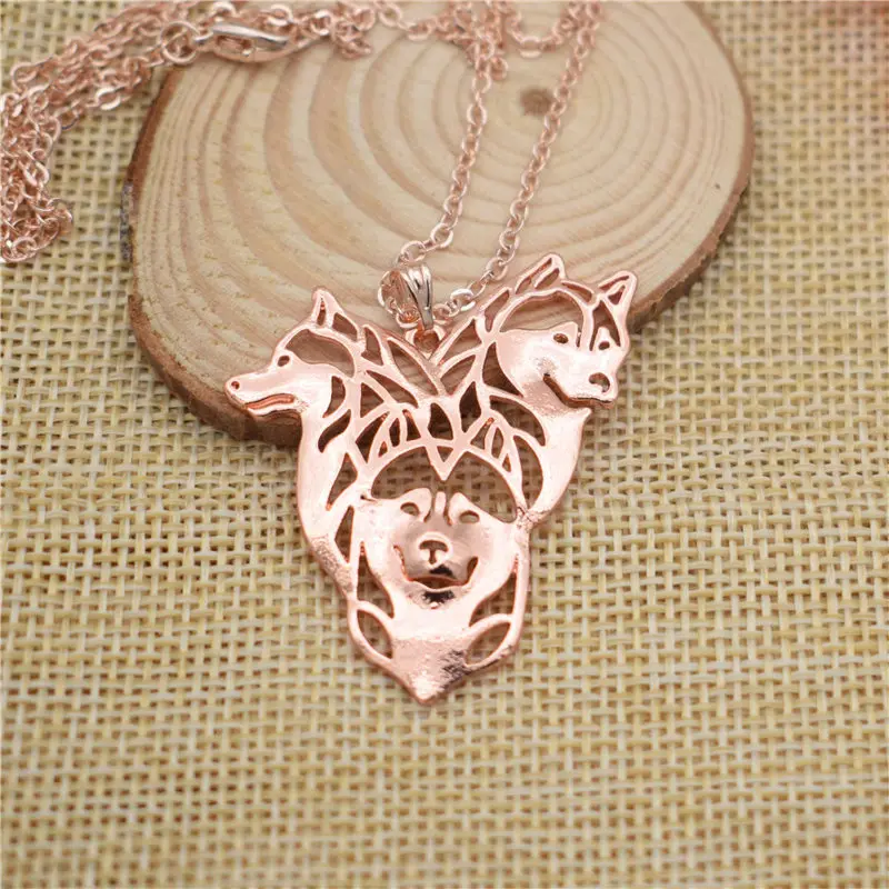 LPHZQH модное ожерелье в стиле бохо Чи с рисунком из мультфильма Сибирская Хаски