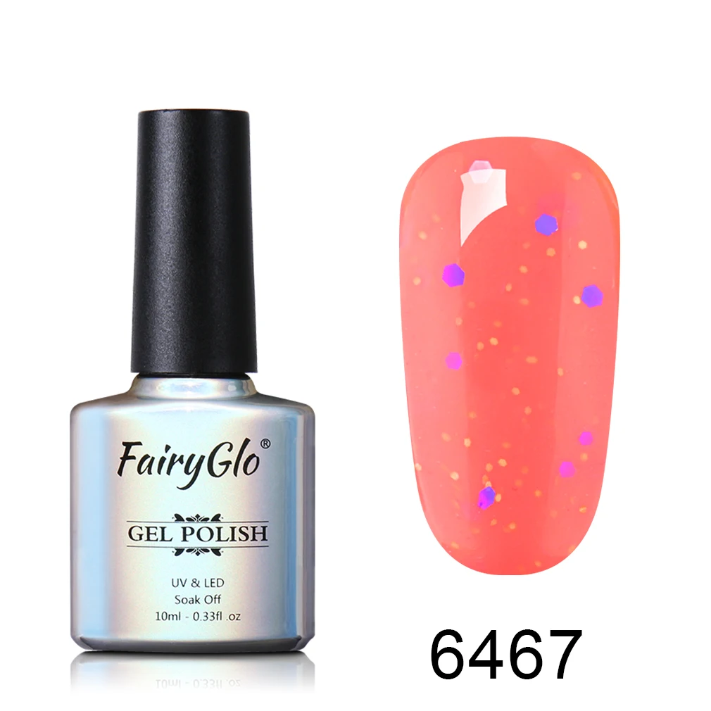 FairyGlo 10 мл сыр конфеты Гель-лак для ногтей замочить от УФ светодиодный Гель-лак длительный гель лак для ногтей нужно верхнее Базовое покрытие лак для ногтей - Цвет: 6467