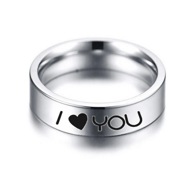 Женское и мужское кольцо обручальное из титановой стали нейтральное 6 мм