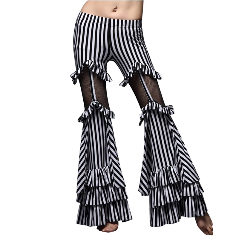 2018 одежда для танца живота в этническом стиле брюки полоску цыганских танцев