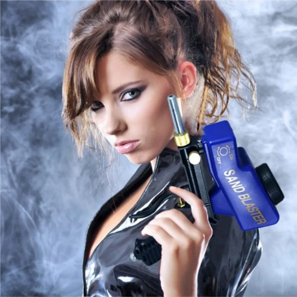 Portable Gravity Sandblasting Gun Pneumatic Set Rust Blasting Device Small Sand Machine Site tool battlefi | Инструменты