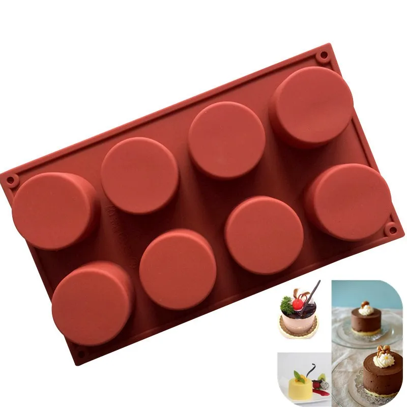 8 полости формы для торта силиконовые кекса шоколадное печенье Форма помадки