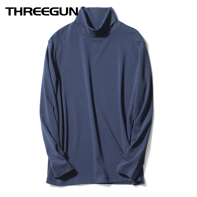 THREEGUN термальные майки с высоким воротником для мужчин длинные рукава