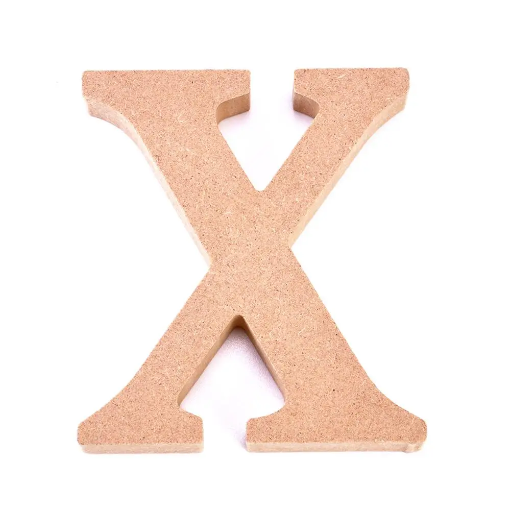 X DIY 26 больших A-Z Алфавит украшения деревянные поделки инновационные DIY буквы Украшения настольные орнаменты свадебное украшение Вечерние - Цвет: X
