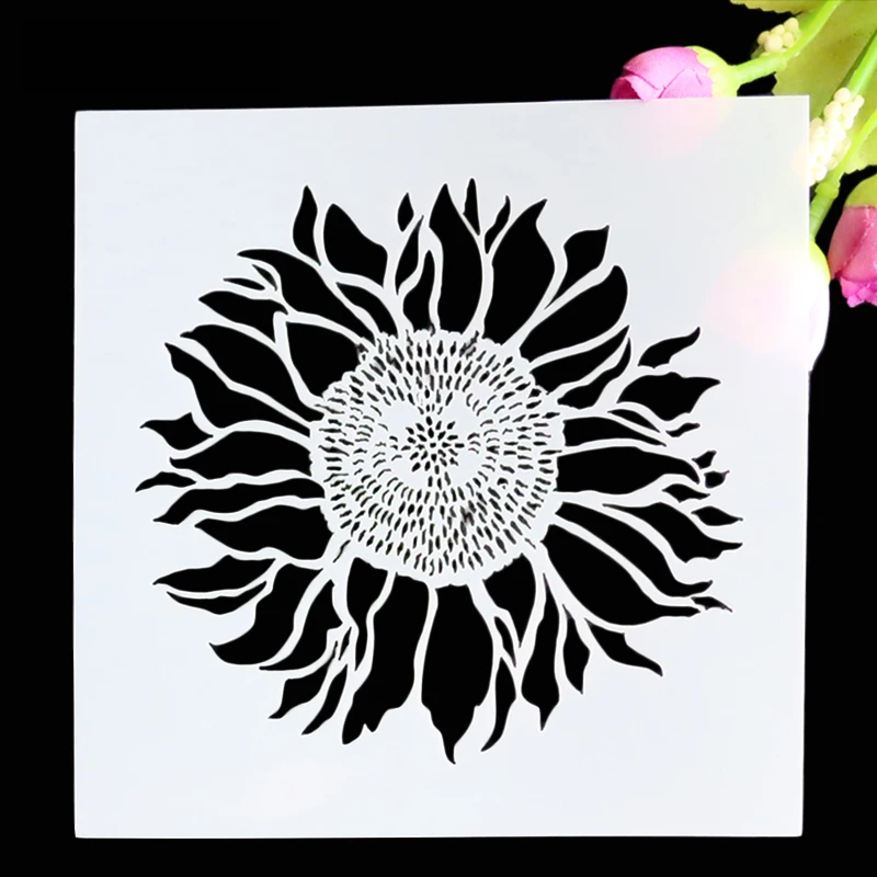 Подсолнухи трафареты для выпечки DIY Скрап заказ фотоальбом Декоративные