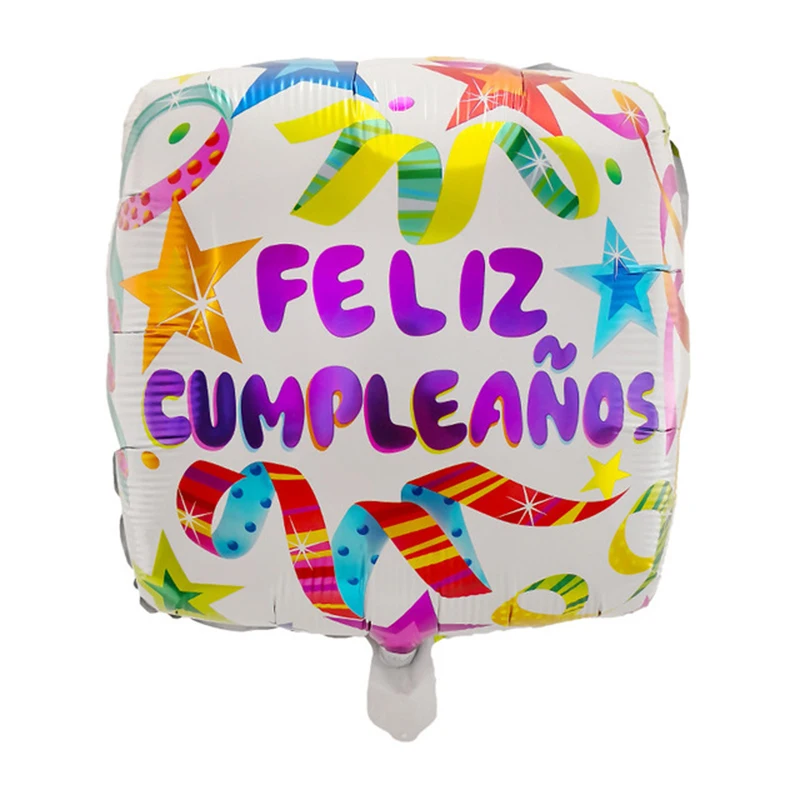 10 шт 18inch испанский Фольга шар Feliz cumpleaños шары гелиевые Happy День рождения украшения