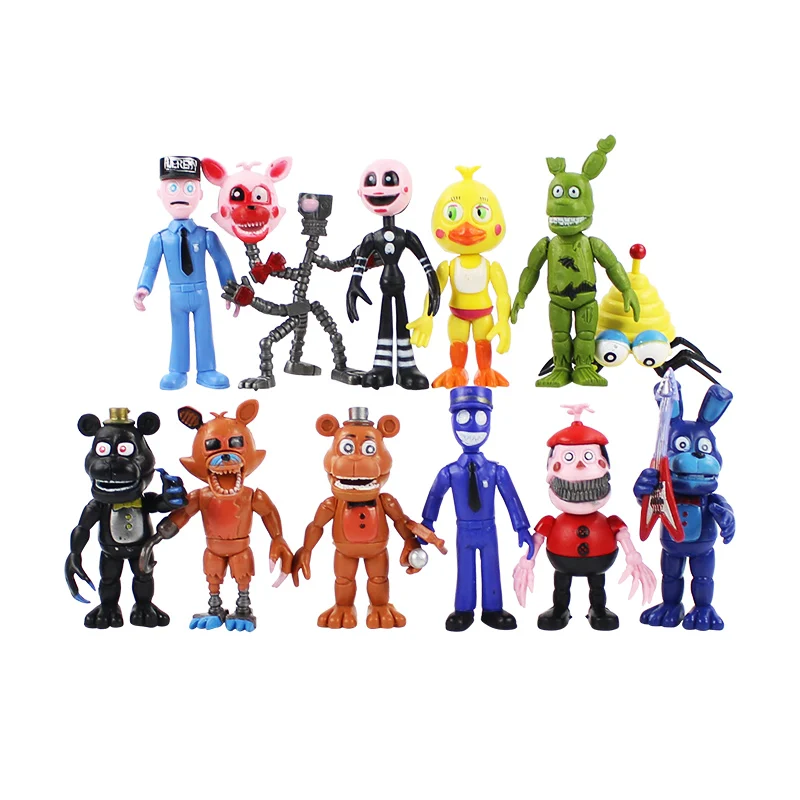 5 шт. 12 шт. Five Nights At Freddy's Набор фигурок Бонни Фокси Фредди Fazbear фигурка медведя игрушки и черный мешок