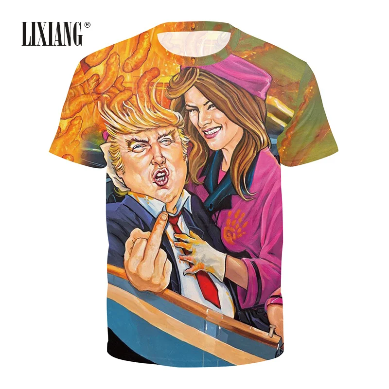 LIXIANG летняя футболка с 3D принтом и коротким рукавом для женщин мужчин уличная