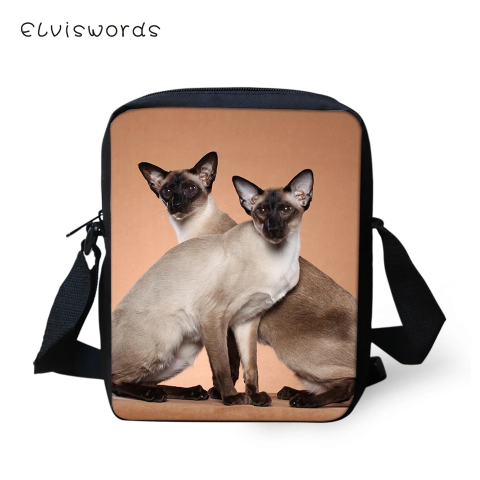 ELVISWORDS модные женские сумки мессенджеры с милым животным узором через плечо
