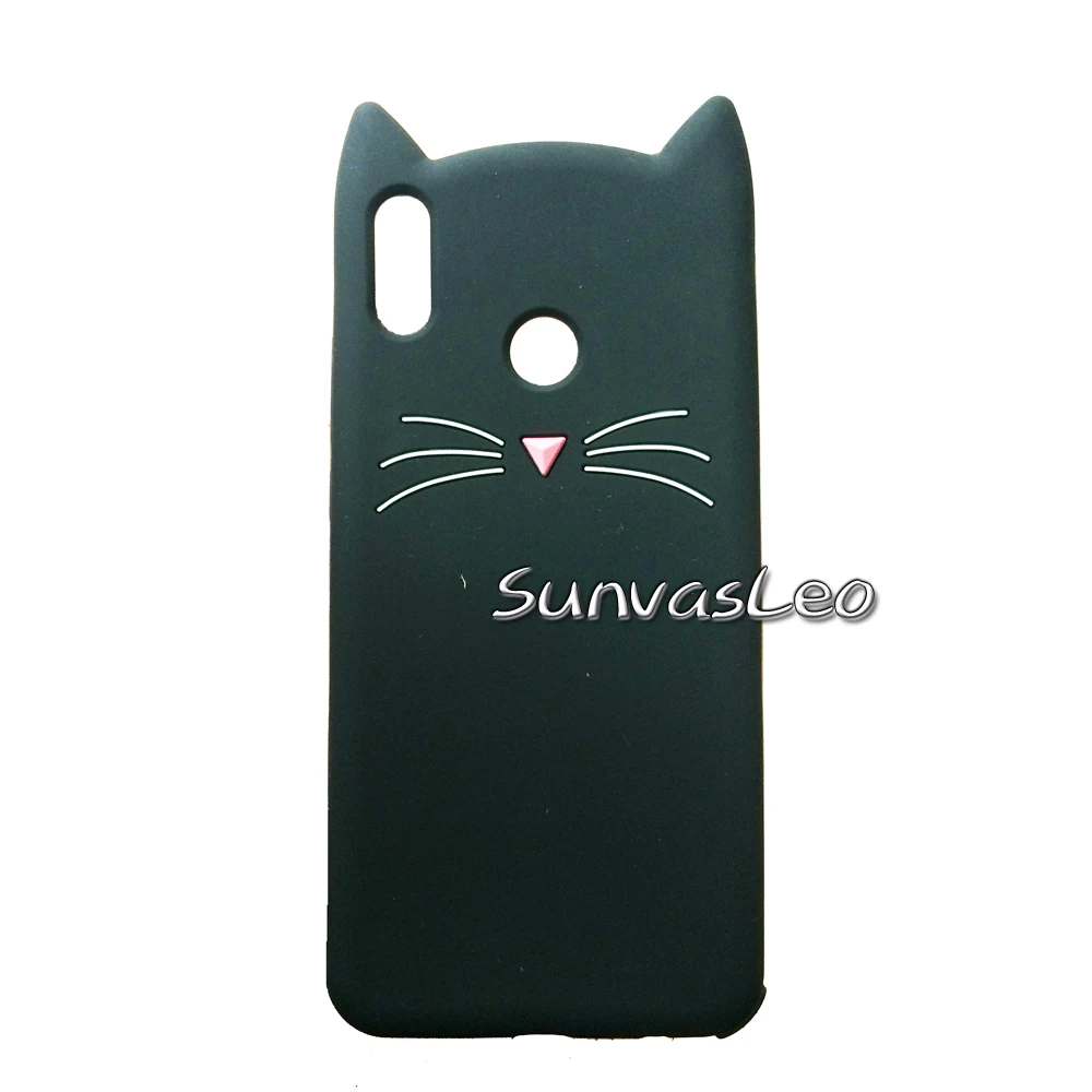 Black Beard Cat Для huawei Y9 3D Мягкий силиконовый чехол с милыми мультяшными животными чехол для задней панели сотового телефона Оболочка чехол s для huawei Honor 8X - Цвет: Black Beard Cat