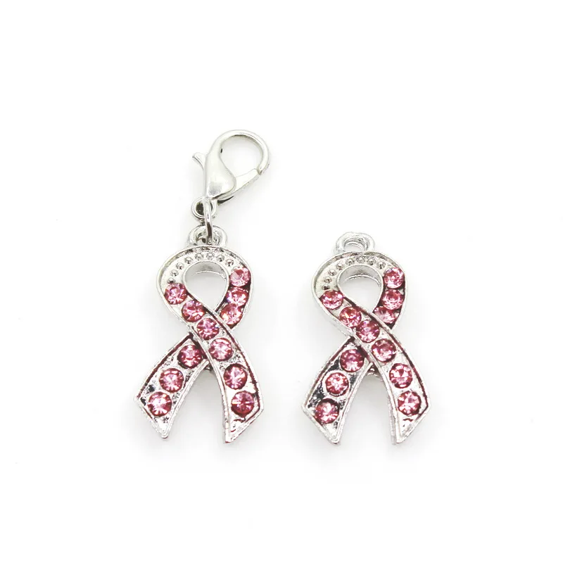 Новое поступление 20 шт. подвески с кристаллами в виде рака молочной железы