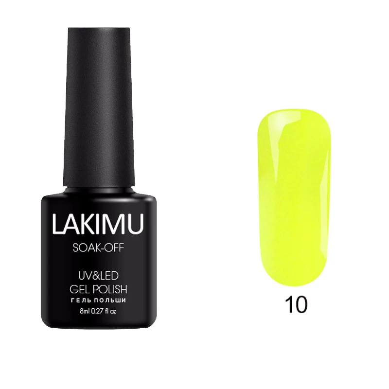 10 LAKIMU 24 Цвета УФ-гель для ногтей Красота поли гель долговечные Лаки Гибридный гель лак для ногтей искусство праймер нужно верхнее покрытие - Цвет: 10