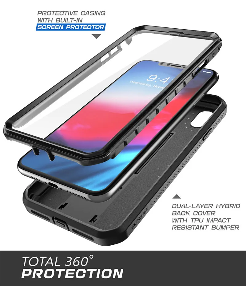 SUP чехол для iPhone Xs Max чехол 6,5 дюймов UB Pro полный корпус прочная кобура Чехол со встроенной защитой экрана и подставкой